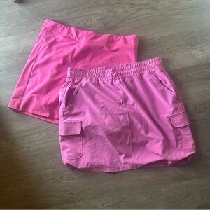2 pink skorts t by Talbots and adidas